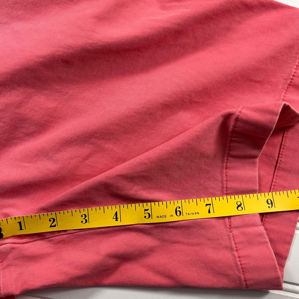 Vineyard Vines Breaker Chino Shorts Mens 33 Salmon Coral Pink Stretch Flat Front - Picture 11 of 15